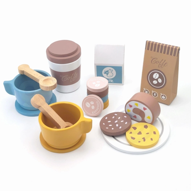 Woopie Green Holzspielküche Barista-Set für Kinder