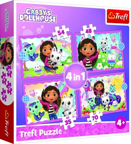 Abenteuer Gabby - Gabbys Puppenhaus Puzzle 4-in-1