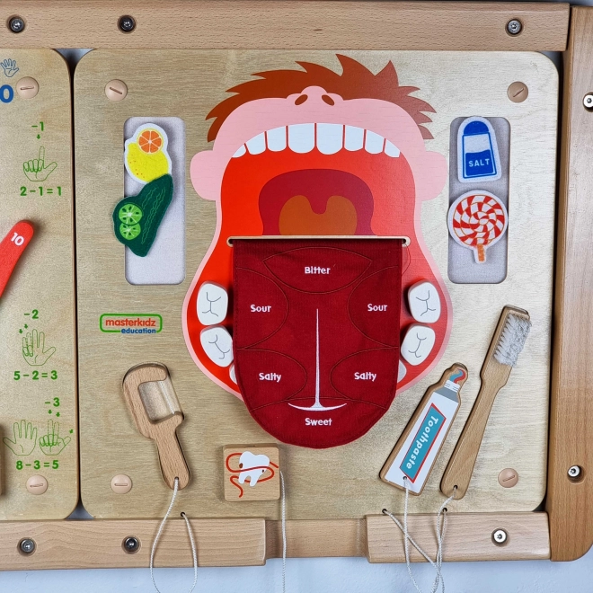 Masterkidz Wand-Sensoriktafel Mundhygiene Montessori