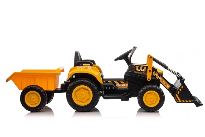 Elektrischer Traktor mit Schaufel Gelb