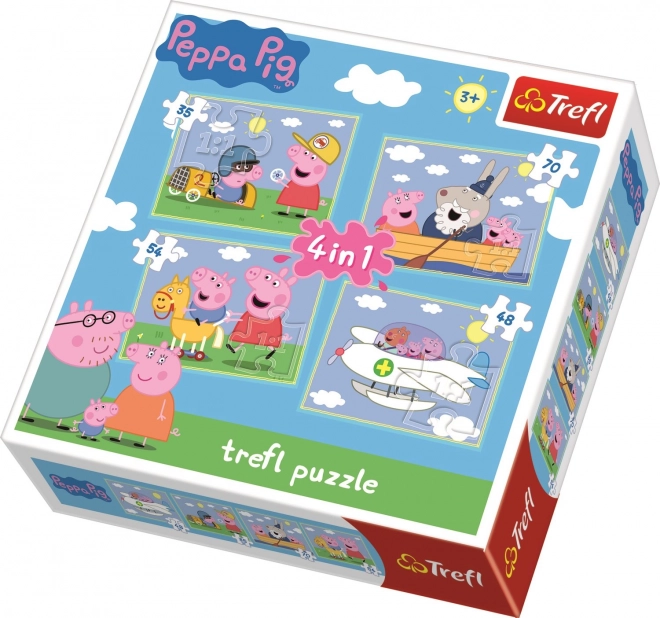 Peppa Wutz Puzzle Set 4 in 1