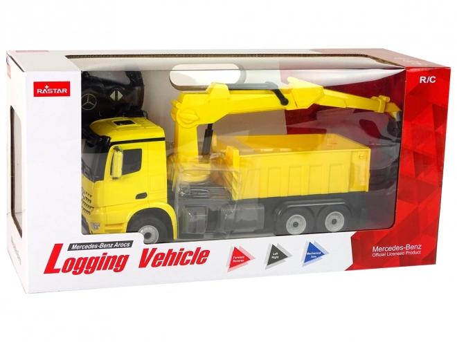 Mercedes Greifer-LKW von Rastar Gelb
