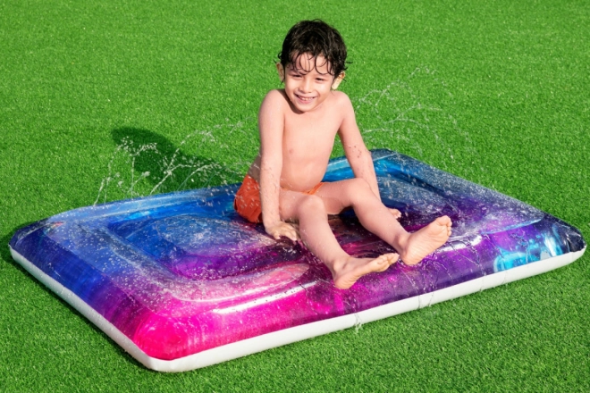 Wasserfontäne und Weltraum-Design