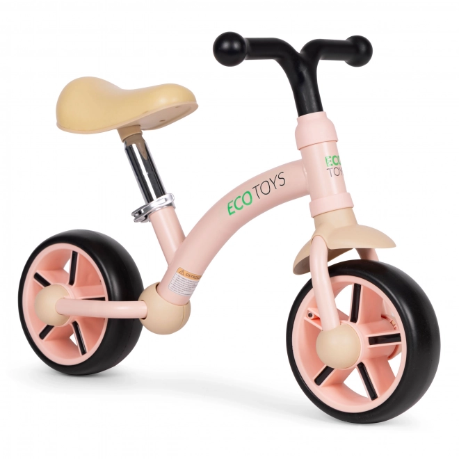 Laufrad für Kinder mit EVA-Rädern in Rosa von Ecotoys