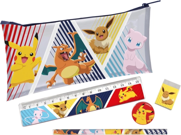 Federmäppchen Pokémon mit Zubehör 19 × 11 cm