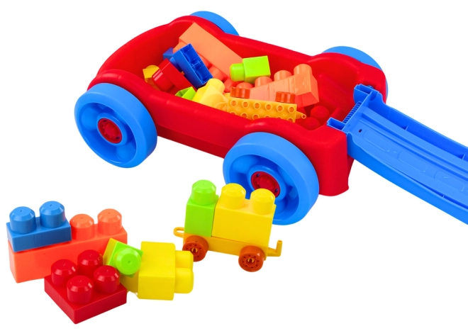 Alles in einem: Wagen und Aufbewahrungsbox für Bausteine