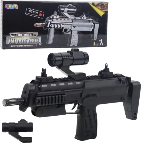 Kinderspielzeug – Schwarzes Sturmgewehr mit Licht- und Soundeffekten, 41 cm