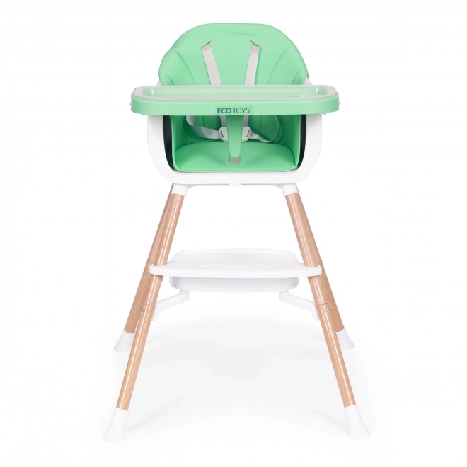 2-in-1 Hochstuhl für Kinder, grün, Ecotoys