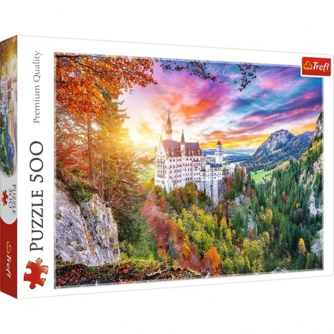 Puzzle 500 Teile Blick auf Schloss Neuschwanstein