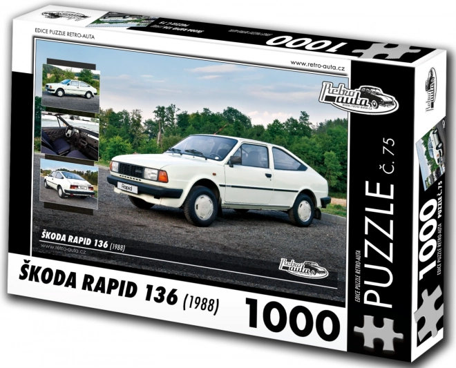 Retro-Auto-Puzzle Škoda Rapid 1000 Teile