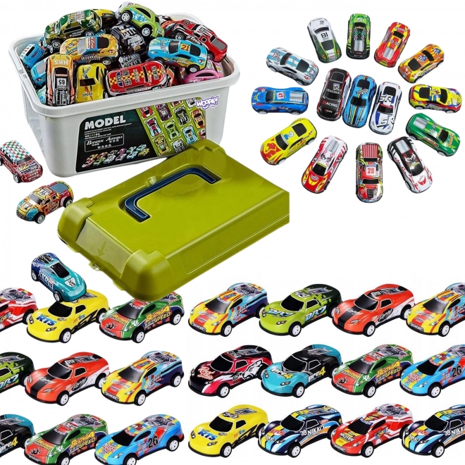 Woopie Set von Rennwagen in einer Box 50 Stk