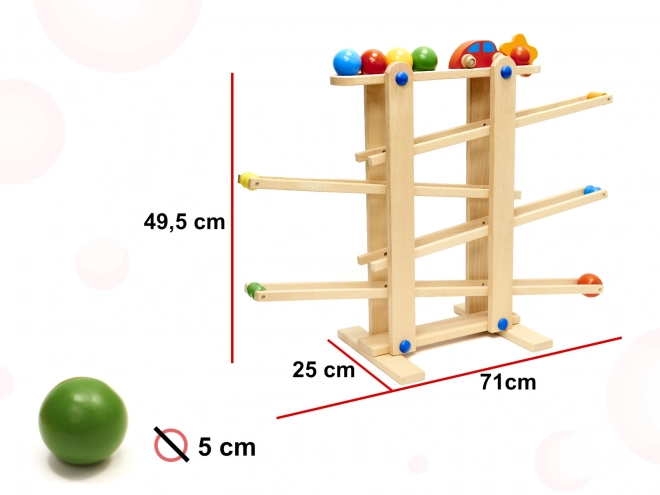 Montessori Holzspielzeug Kugelbahn XXL