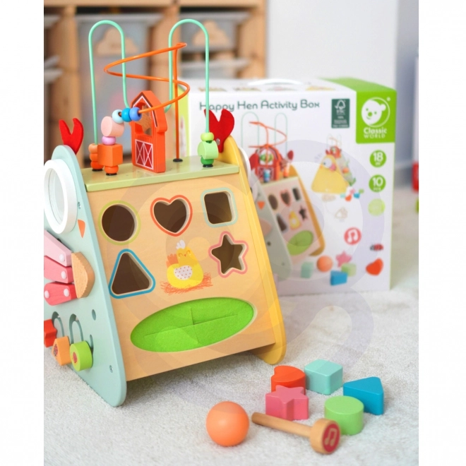 Montessori Spielwürfel 10-in-1 Glückliche Farm XXL