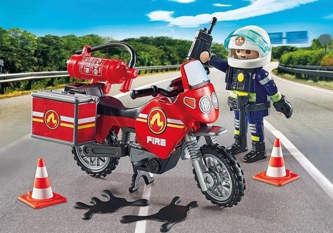 Playmobil Feuerwehr-Motorrad-Unfallset