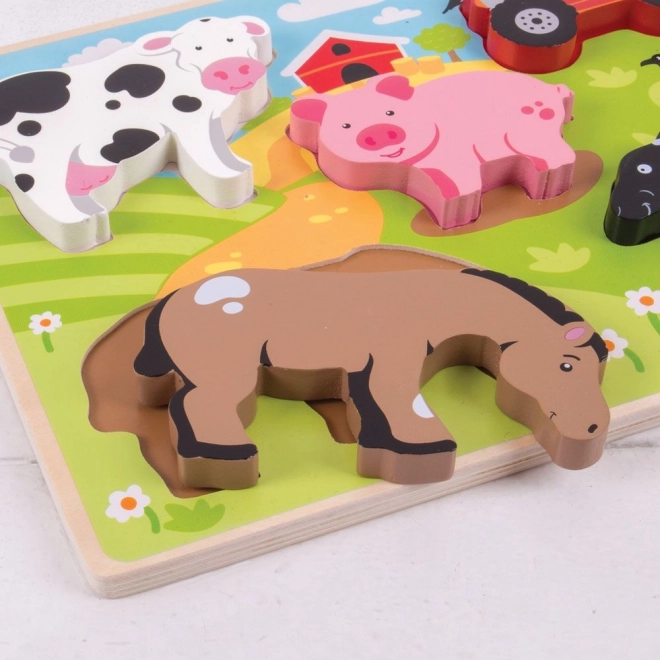 Vielseitiges Bauernhof-Puzzle für Kinder