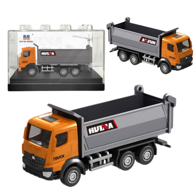 Sammlermodell eines Huina Lastwagens orange 1:80