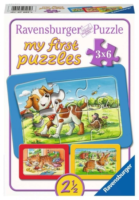 RAVENSBURGER Mein erstes Puzzle Tierfreunde 3x6 Teile