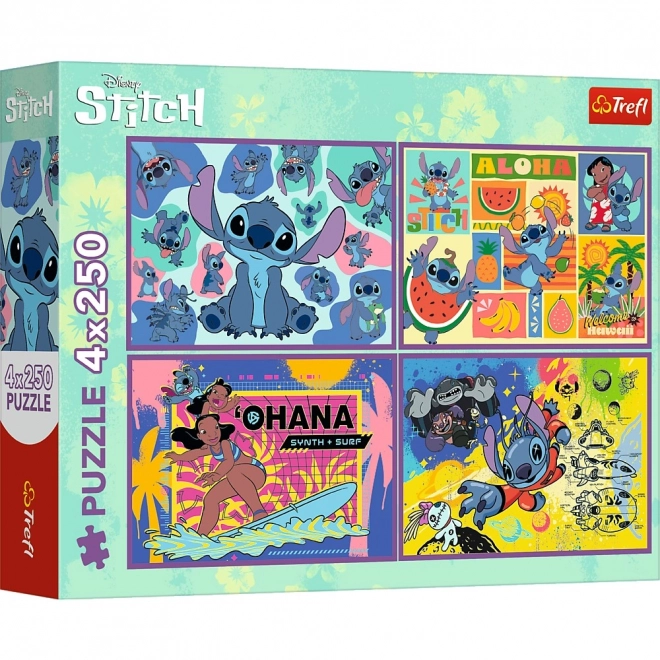 Außergewöhnliches Stitch-Puzzle 4-in-1 Set