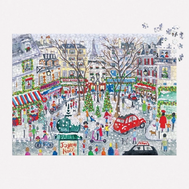 Galison Michael Storrings Weihnachts-Paris Puzzle 1000 Teile