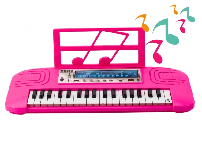 Elektrisches Kinderpiano mit 36 Melodien in Rosa