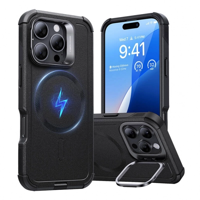 Esr Handyhülle Cyber Tough mit Ständer für iPhone 16 Pro Max Schwarz