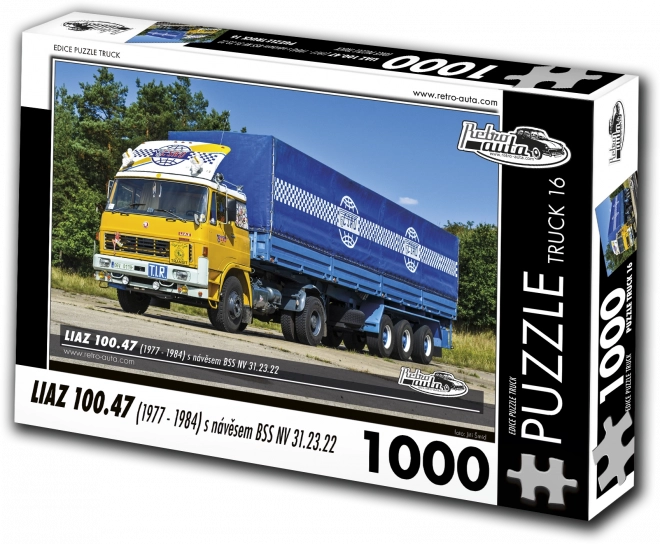 Retro-Autos Puzzle Lkw Liaz mit Anhänger (1977-1984) 1000 Teile