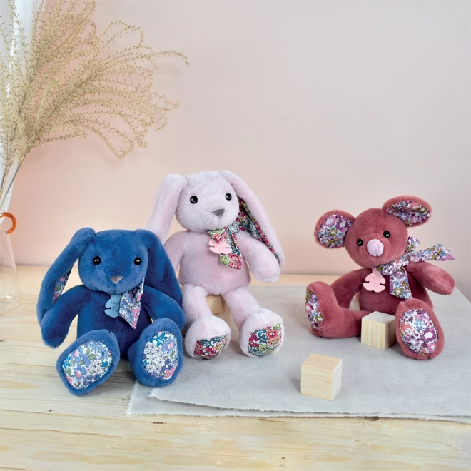 Doudou Historie D'ours Blauer Plüschhase