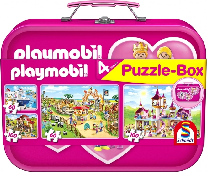 Schmidt Puzzle Playmobil Puzzleset im Metallkoffer