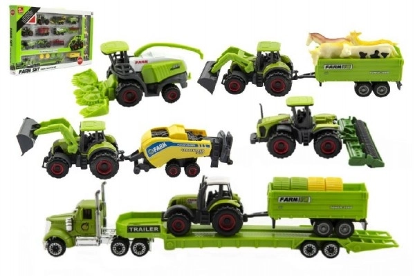 Landwirtschaftsmaschinen mit Tieren 22-teiliges Set