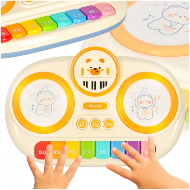 Interaktives Kinderklavier Orgel pädagogisch beige