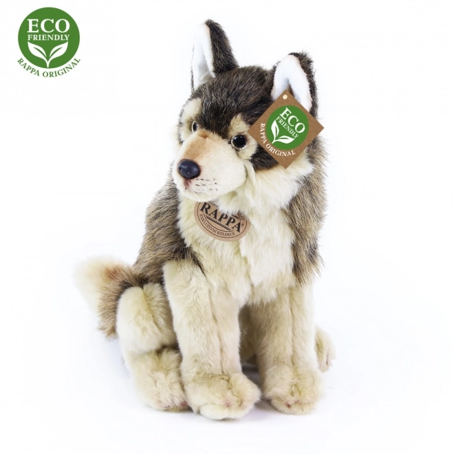 Eco-Freundlicher Sitzender Plüschwolf 28 cm