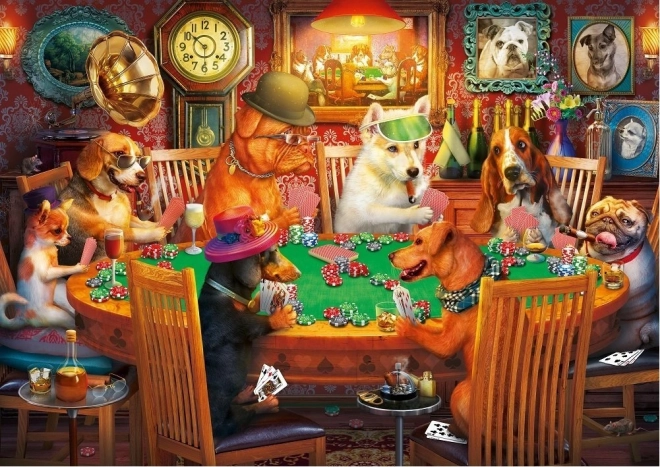 Puzzle Hundekartenspiel 500 Teile