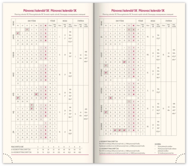 Kompakter Vellum-Taschenkalender 2025 Blau