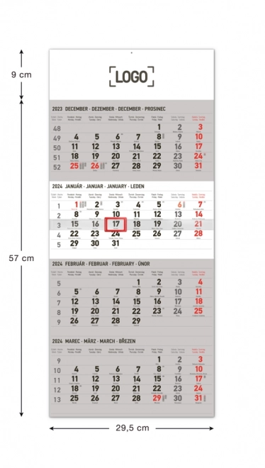 Viermonatskalender Standard 2024