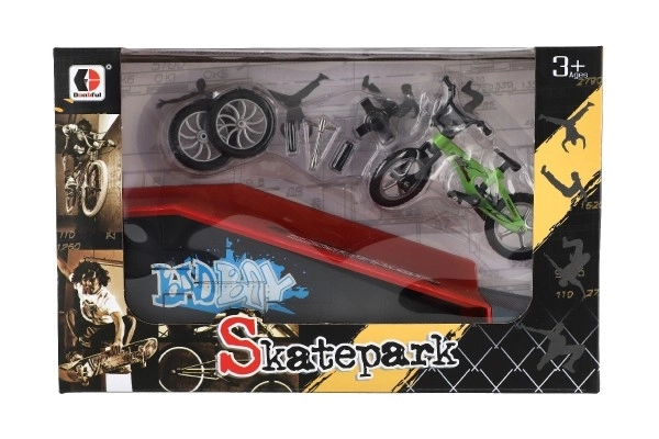 Finger Skatepark Set mit Rampe und Zubehör