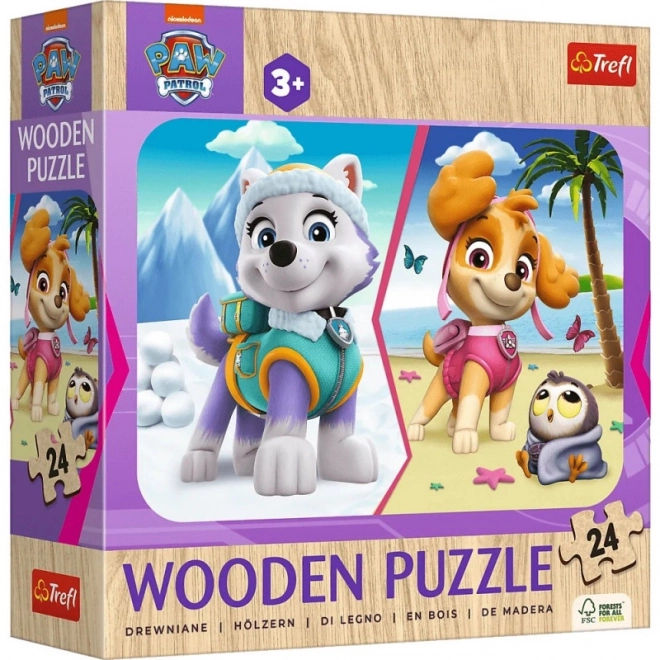 Holzpuzzle 24 Teile Mädchenhafte Paw Patrol