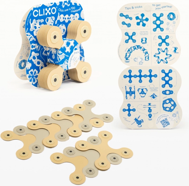 Clixo Designer Pack Magnetische Bausteine Beige