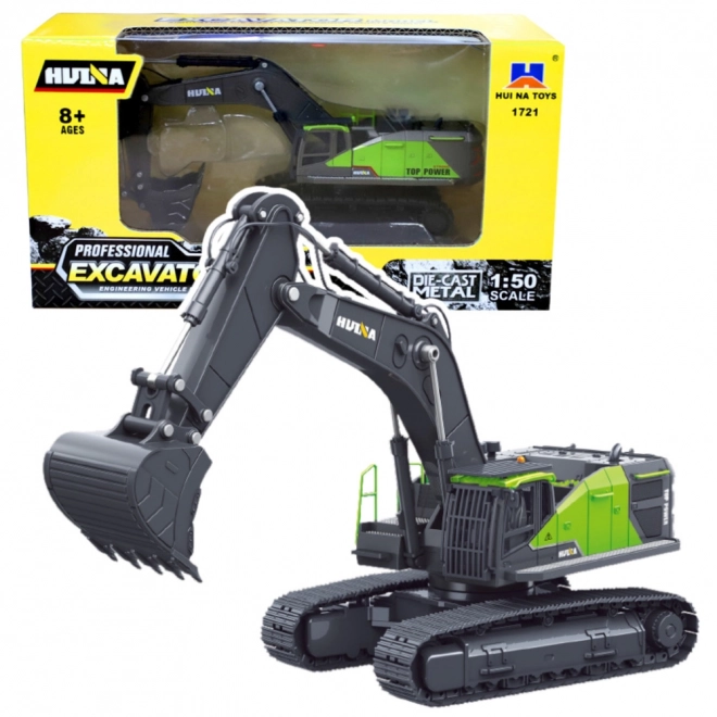 Metall-Raupenbagger Huina grün 1:50