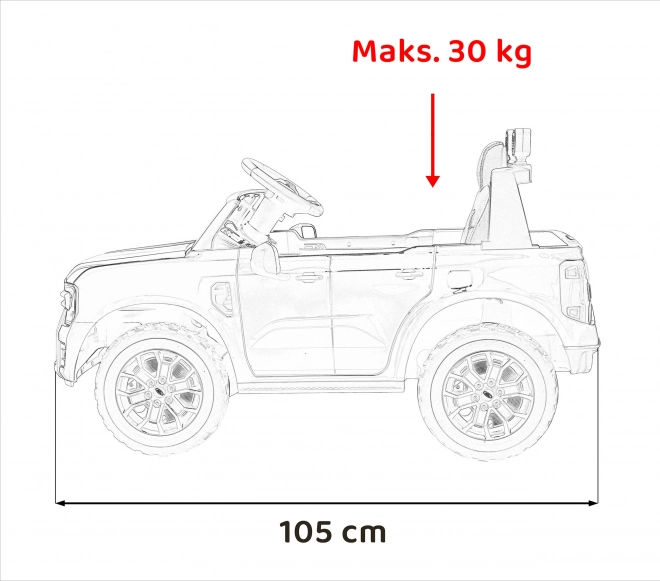 Elektrisches Kinderauto Ford Ranger Lift Gelb