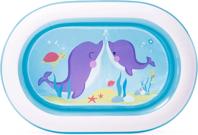 Aufblasbarer ovaler Kinderpool für den Garten