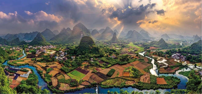 GIBSONS Panorama-Puzzle Imposante Landschaft (636 Teile)