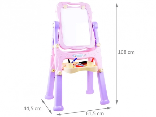 Große magnetische Tafel für Kinderzimmer – rosa