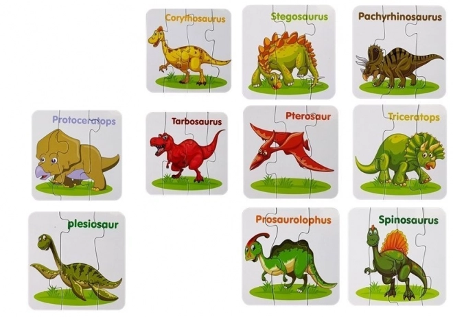 Bildungspuzzle mit Dinosauriern auf Englisch