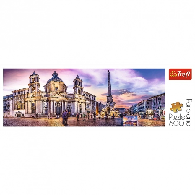 Panorama-Puzzle Piazza Navona Rom 500 Teile