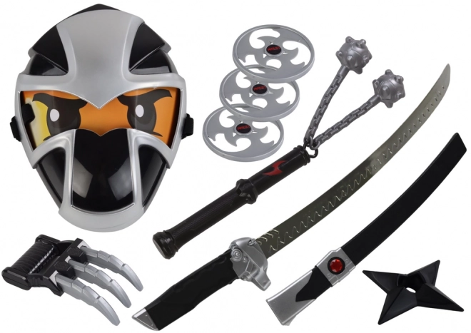 Ninja Krieger Set mit Schwertern und Maske