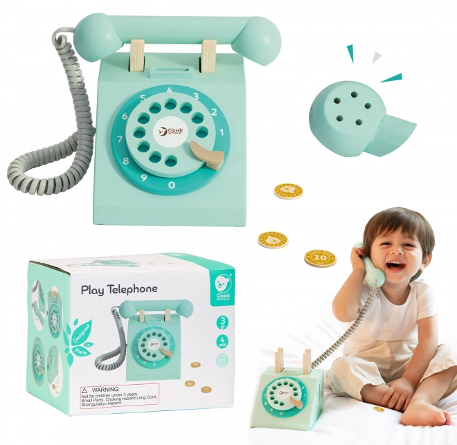 Klassisches Holzspielzeug Telefon für Kinder