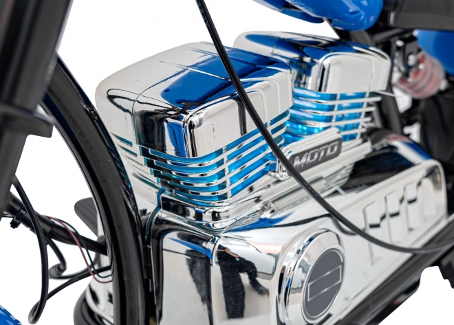 Motorrad Chopper Warrior Blau