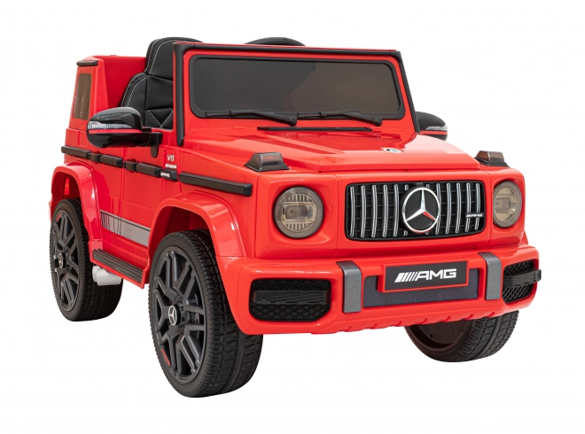 Mercedes AMG G63 für Kinder Rot + Fernbedienung + MP3 LED + Langsamer Start + EVA + Gurte