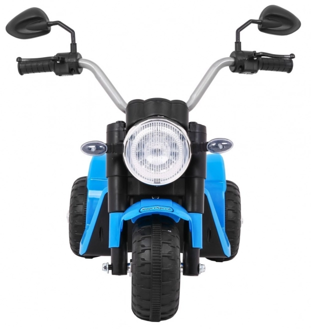 Minibike mit Akku für Kinder Blau mit Sound und LED-Lichtern