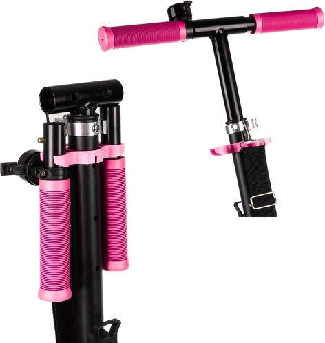 Faltbarer City-Roller für Kinder mit großen Rädern (200 mm) – rosa
